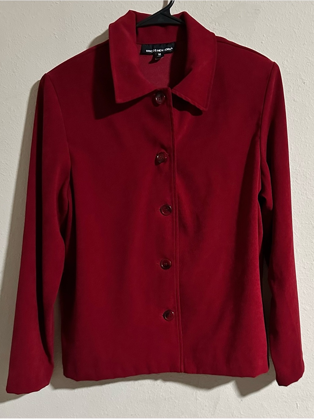 Briggs New York Red Button-Up Jacket